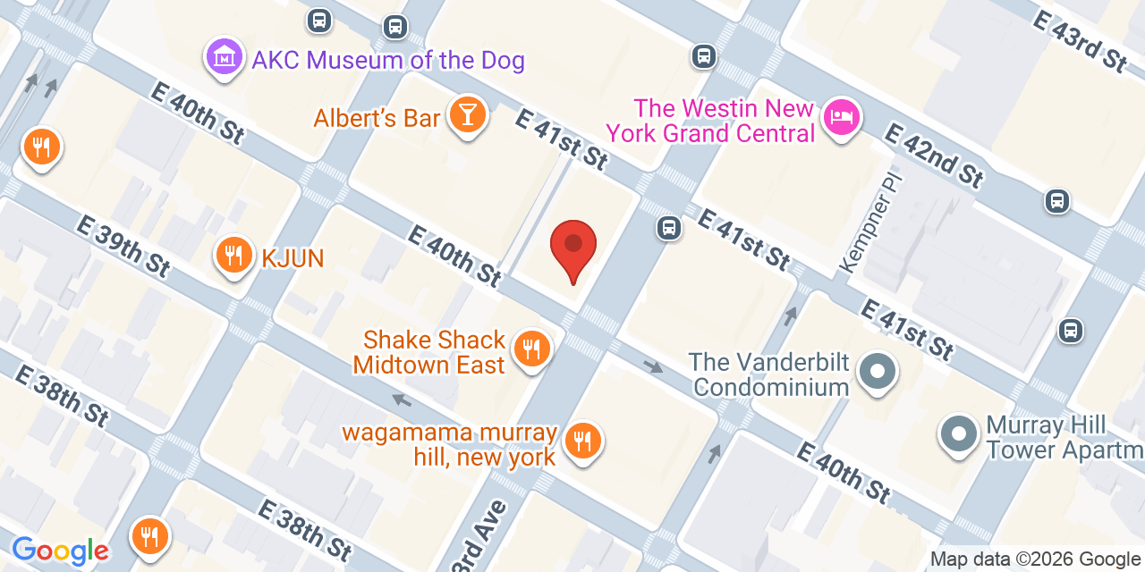 Map showing the location of 622 3rd Avenue, New York, NY 10017