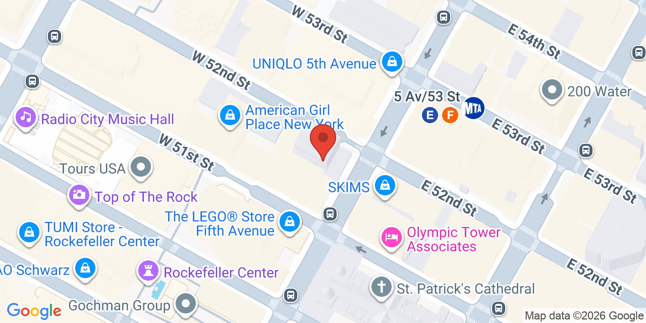 Map showing the location of 650 5th Ave, New York, NY 10019