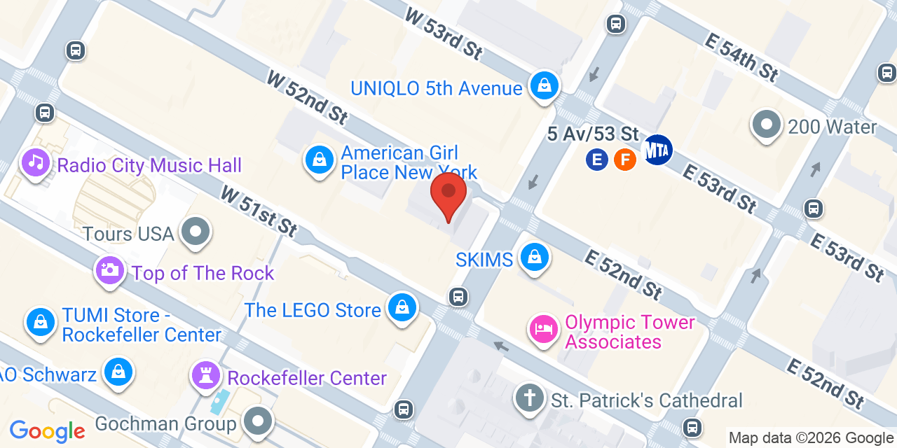 Map showing the location of 650 5th Avenue, New York, NY 10019