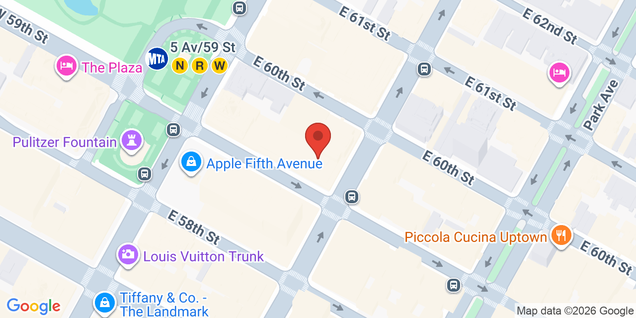 Map showing the location of 650 Madison Ave, New York, NY 10022