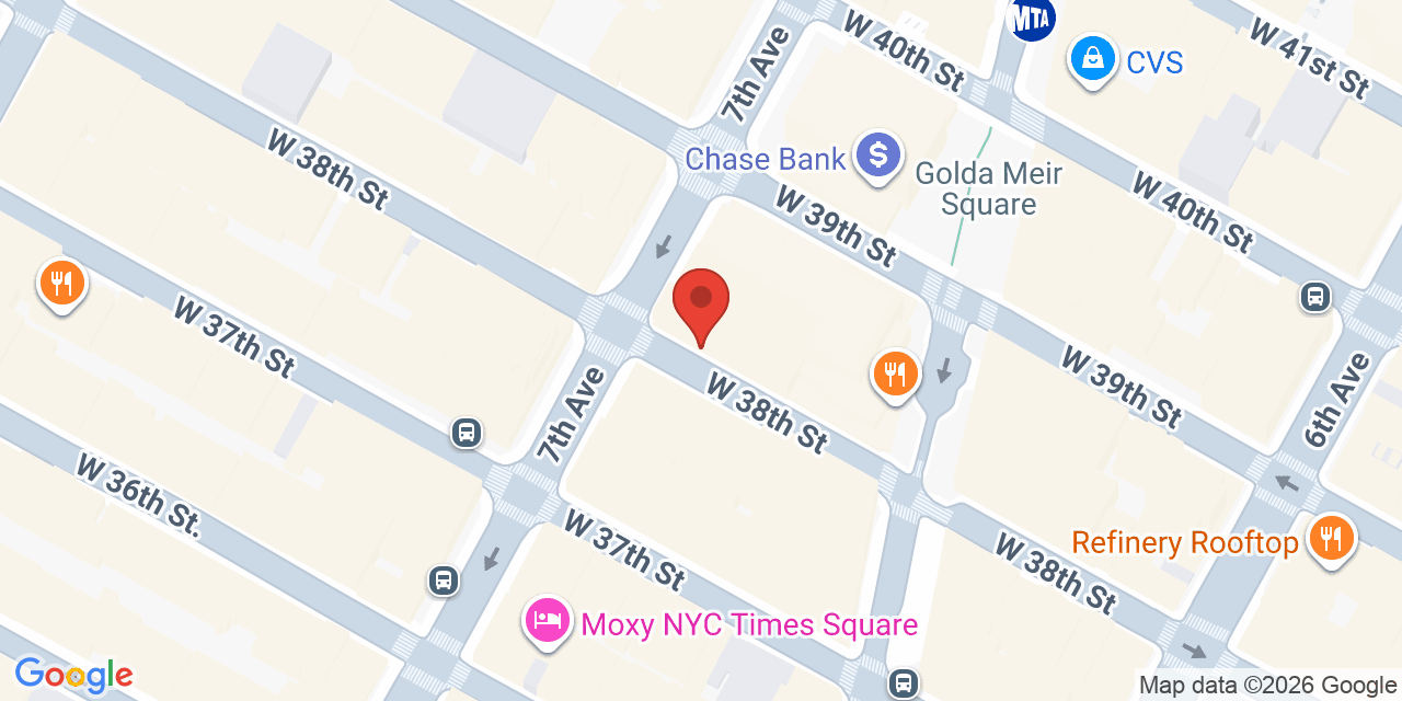 Map showing the location of 655 7th Ave, New York, NY 10036
