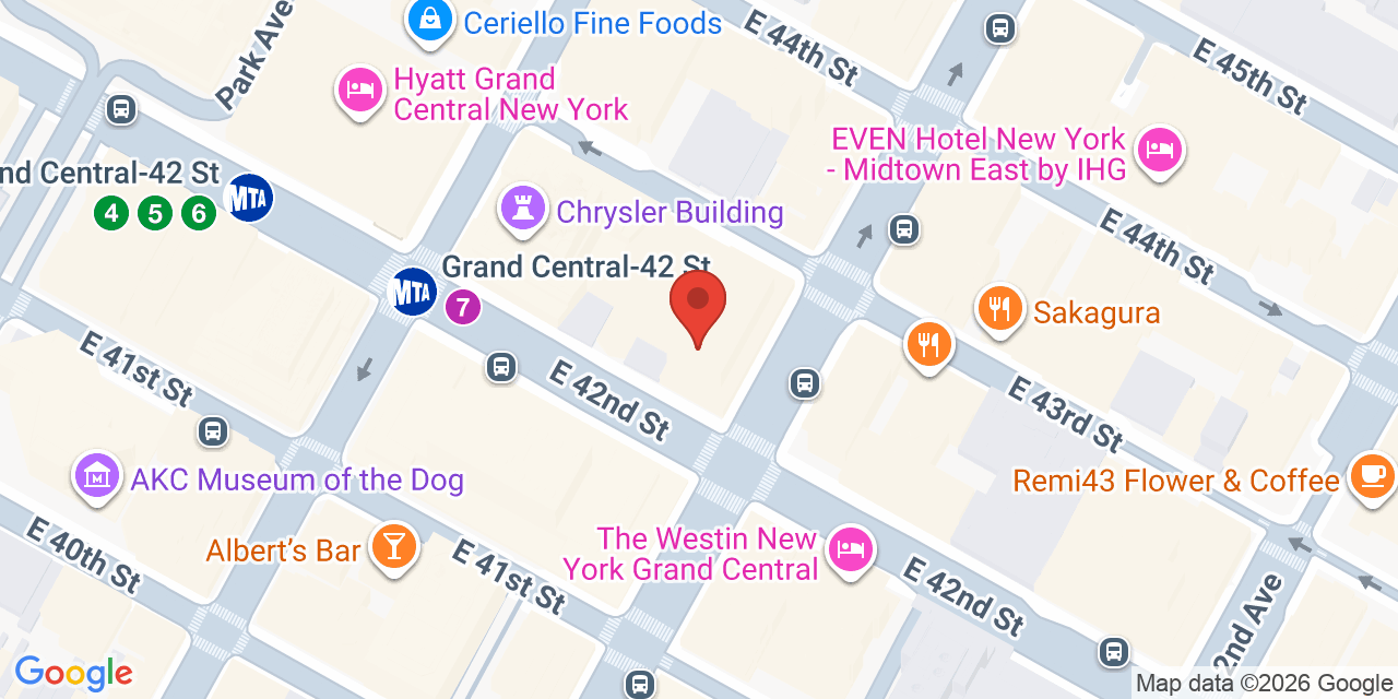 Map showing the location of 666 3rd Ave, New York, NY 10017