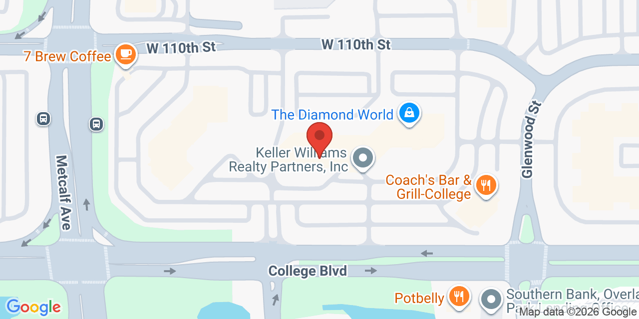 Map showing the location of 6900 College Blvd, Overland Park, KS 66211