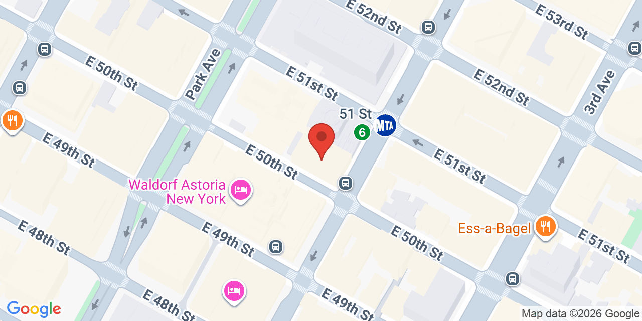 Map showing the location of 700 Lexington Avenue, NYC, NY