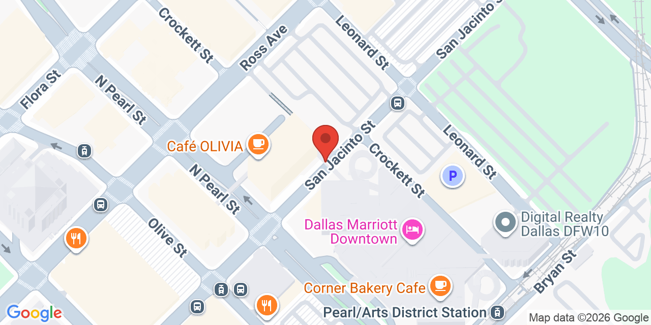 Map showing the location of 700 N Pearl St, Dallas, TX 75201