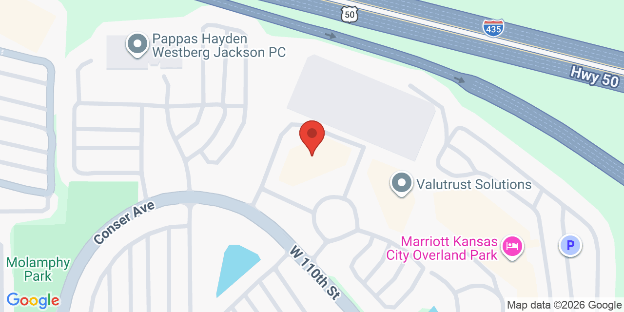 Map showing the location of 7400 W 110th St, Overland Park, KS 66210