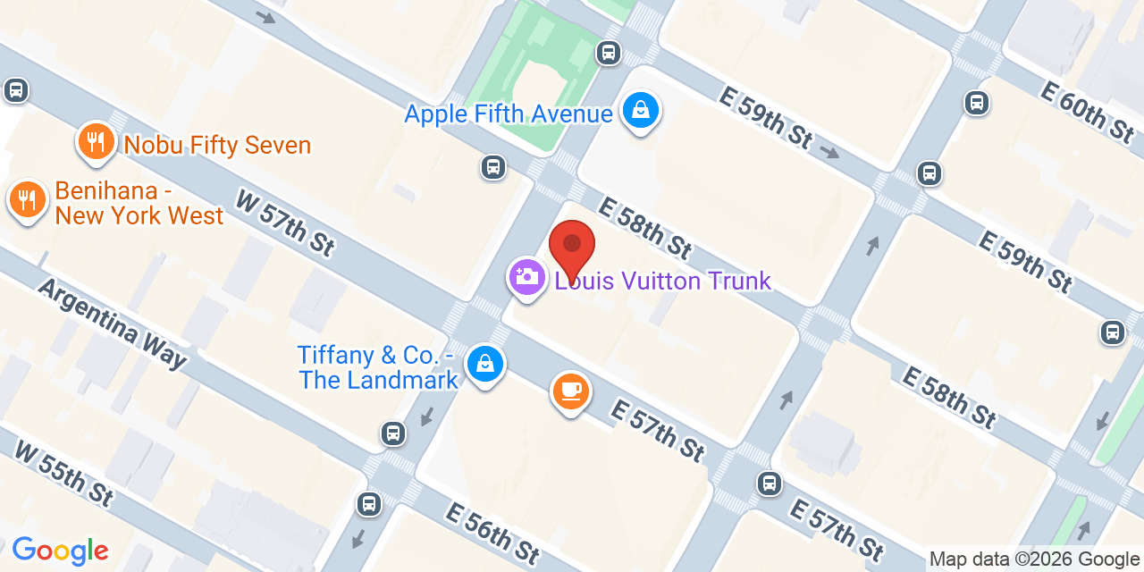 Map showing the location of 745 5th Ave, New York, NY 10151