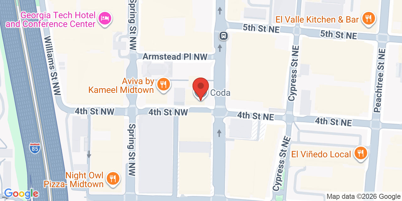 Map showing the location of 756 W Peachtree St NW, Atlanta, GA 30308