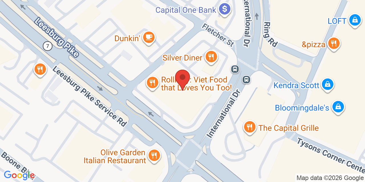 Map showing the location of 8150 Leesburg Pike, Vienna, VA 22182