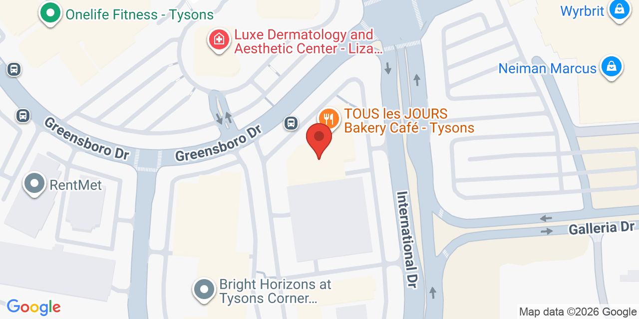 Map showing the location of 8180 Greensboro Dr, McLean, VA 22102
