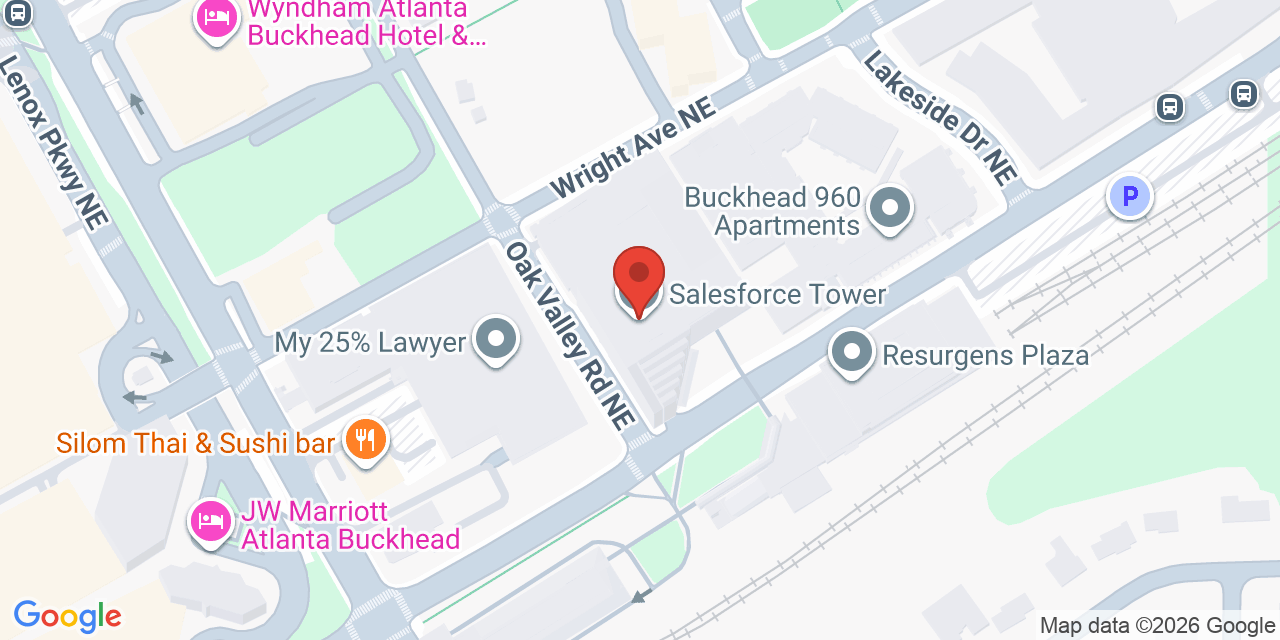 Map showing the location of 950 East Paces Ferry Rd NE, Atlanta, GA 30326