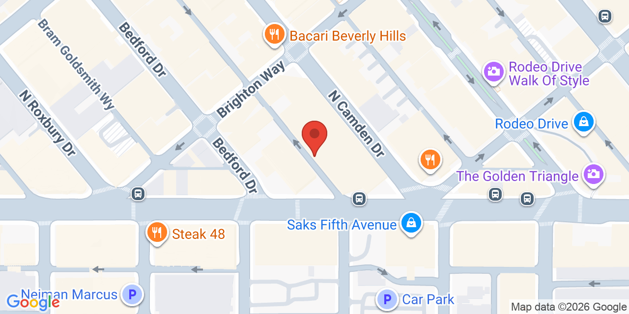 Map showing the location of 9601 Wilshire Blvd, Beverly Hills, CA 90210